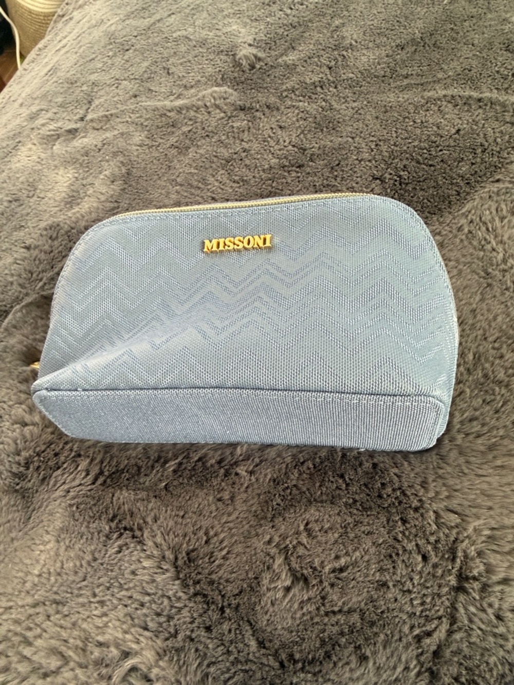 Missoni Powder Blue Chevron Makeup Pouch